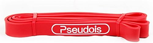 Pseudois Fitness training with flat belt tension Resistance rubber elastic belt Red