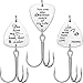 Yonune EUOTEO SATINIOR 3 Pieces Personalized Fishing Lure Hook Engraved Fishing Hook Fisherman Gift for Birthday Christmas Anniversary Valentines's Day