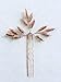 Aegenacess Set of 3 Wedding Hair Pins Rhinestones Crystal Leaf Bridal Hair Pin Clips Combs for Brides and Bridesmaids Women Girls (Rose Gold Clear)