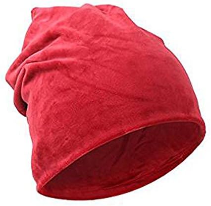Dream Amy Super Soft Warm Flannel Slouchy Beanie Hat Unisex Trendy Winter Autumn Spring Caroset Cap for Men and Women (Red)