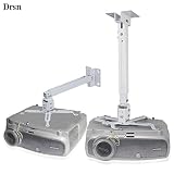 Extendable Ceiling Projector Mount Adjustable Projector Wall Mount Universal Projector Mount White 16-25 inch Thickened Steel for LCD/DLP Ceiling Projector BenQ