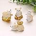 JUSTDOLIFE Micro Landscape, 16 Pack Miniature Mice Figurines Golden Rat Mice Figurine Resin Mice Micro Landscape Decor Bonsai Animal Crafts Miniature Figurines for 2020 New Year Home Decor