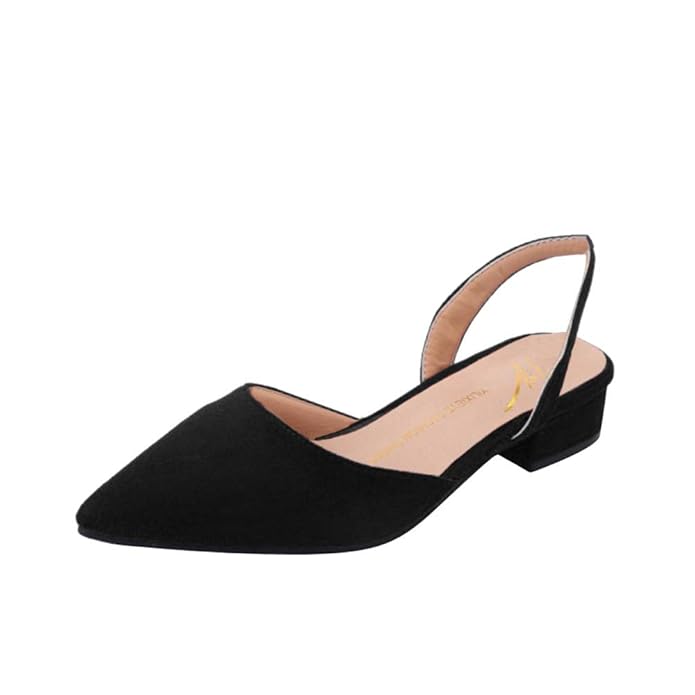 MEIbax Damen Spitz Sandalen Slingback Kitten Absatz Pointed Toe Pumps Mittlere Fersen Bequeme Schuhe