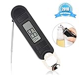 Digital Meat Thermometer Instant Read Folding Food Thermometer with Unique Bottle Opener Big LCD Display Durable Construction for Indoor & Outdoor BBQ Grill, Liquid, Candy, Cheese, Chocolate Coffee