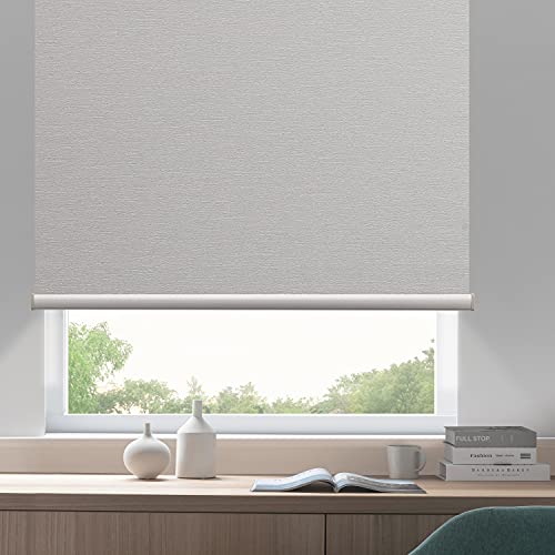 SmartWings Motorized Roller Shades,100 Blackout Rechargeable Motorized