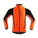 ARSUXEO Winter Warm UP Thermal Softshell Cycling Jacket Windproof Waterproof Bicycle Mountain Bike Clothes 15-K Orange Size XX-Large