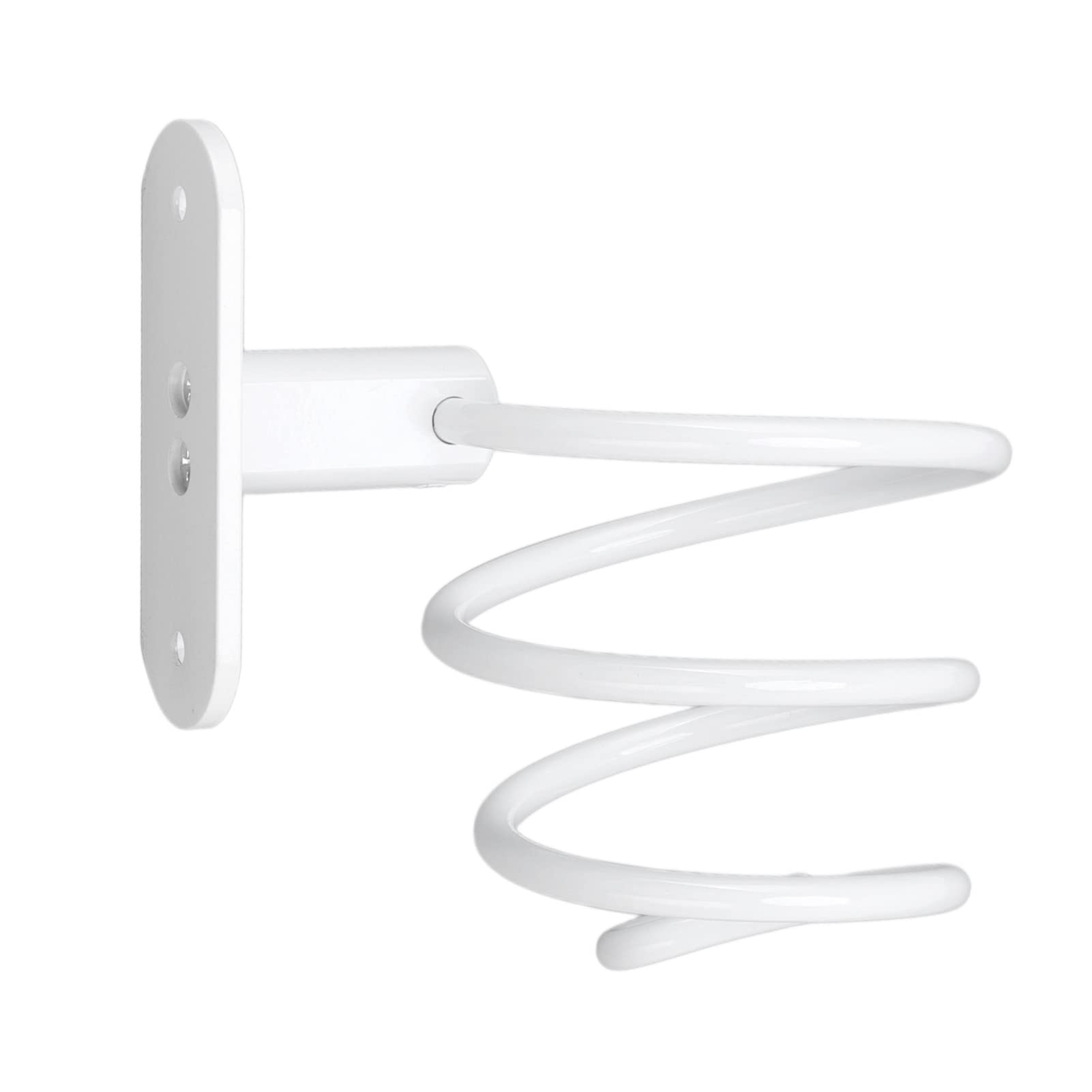Atyhao Hair Dryer Holder Finely Polished Hair Dryer Stand Wall Mount Multi-functional Spiral Heavy-Duty Carrying Capacity for Most Bathroom Hair Dryers
