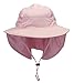 lenikis Unisex Outdoor Activities UV Protecting Sun Hats with Neck Flap Pink