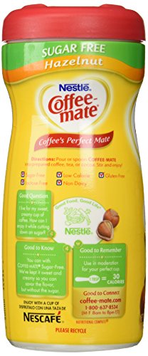 Coffeemate Sugar Free Hazelnut 10.2 Ounce (Pack of 2)