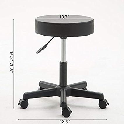 Regent Chairs Fabric Height Adjustable revolving Stool for Kitchen/Office/Bar Stool in Black