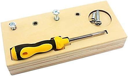 DANNI Screw Bolts Sets Screwdriver Educational Toy Bacis Life Skills Practical Life for Children Trainning Montessori Baby Wooden Toy