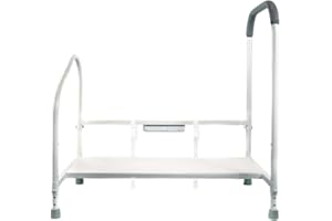 Step2Bed Bed Rails For Elderly with Adjustable Height Bed Step Stool & LED Light for Fall Prevention - Portable Medical Step 