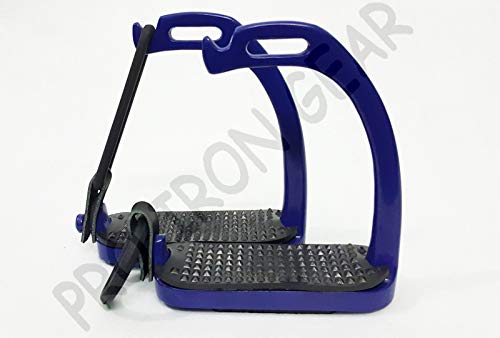 PRO IRON GEAR Navy Blue Peacock Stirrups Horse Equestrian Safety FILLIS Stirrups (4.75 inch)