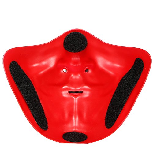 HYOUT Half Face Mask for Christmas Halloween Cosplay Costume Party Movie Prop Evil Demon Monster Kabuki Samurai Hannya Oni Protective Mask for Airsoft Paintball Hunting Shooting BB Gun CS Game - Thumbnail 4