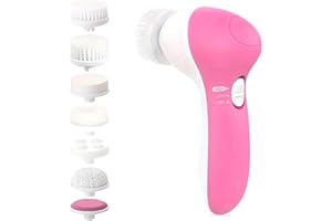 7-in-1 Electric Facial Cleanser & Beauty Massager – Multi-Functional Face and Body Cleaning Brush with Interchangeable Heads 