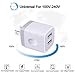 USB Wall Charger, Charging Plug HopePow 2-Pack USB 5V/2.1A Home Travel Wall Charger Adapter Plug for iPhone 7, 7 plus, 6, 6s, 5, 5S, iPad, iPod, Samsung S5 S6 S7 Edge, Google Pixel, HTC, LG, NOKIA
