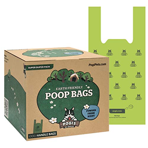 Pogi's Poop Bags 900 Dog Poop Bags with EasyTie Handles Scented