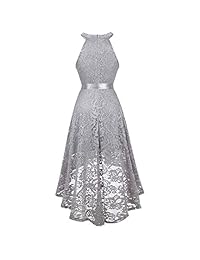 Yoonsoe vestido de encaje sin mangas para dama de honor, vestido formal de cóctel para dama