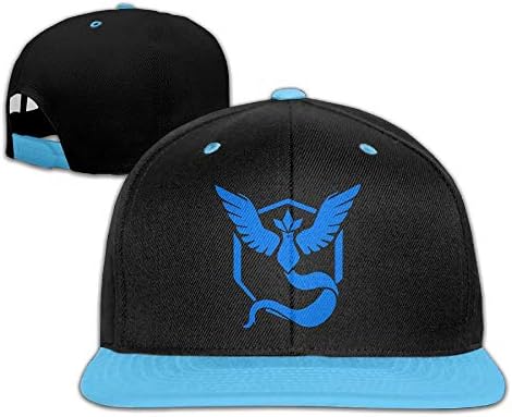 PGiG Kid's Pokemon Go Team Mystic Adjustable Snapback Hip Hop Baseball Hats Caps