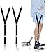 Shirt Stays For Men: Mens Dress Tucker Shirt Holder Stay Tucked In: Uniform Military Police Garters Black