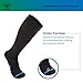 Wanderlust Everyday Use Graduated Compression Socks - Support Stockings for Men & Women - Black/Blue Large