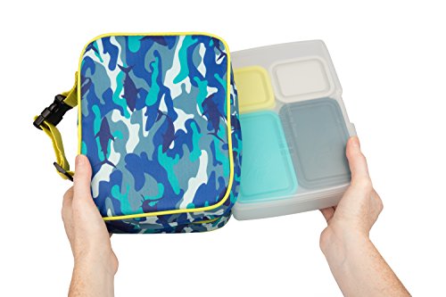 Insulated Lunch Box Sleeve - Securely Cover Your Bento Box - Shark Camouflage Design