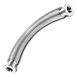 Bellows Hose Metal KF-25,ISO-KF Flange Size NW-25, 304 Stainless Steel, Vacuum Corrugated Bellows Pipe Tube(600 mm/23.62 inch)