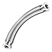 Bellows Hose Metal KF-25,ISO-KF Flange Size NW-25, 304 Stainless Steel, Vacuum Corrugated Bellows Pipe Tube(600 mm/23.62 inch)