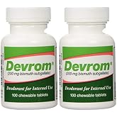 DEVROM Tablets (Internal Deoderant)200MG 100chewable Tablets (2)