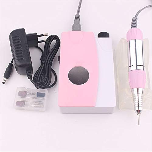 Electric Manicure kit Electric Nail Drill Portable Pen Shaped Electric Manicure Pedicure Set Kit Electric Nail File Machine Pedicure for Acrylic Gel Nails Electric Nail Gun,Pink