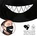 Teenitor Anti Dust Anime Mask Cotton Mask, Cut Anti Dust Face Mouth Mask for Kids Teens Black - 4pcs A Set