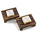 Teak Soap Dish Gift Set - Bundle of 2 Handcrafted Soap Dishes - Handmade in Bali, Stylish, Nontoxic, Recycled, Soap Holder is Perfect for Shower, Bathroom, Kitchen, Tub, and Outdoors