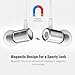 Earbuds Earphones Headphones, VANTEN[Magnetic Wired Earphones][In-Ear Headphones][Earbuds with Mic][Stereo Headsets] 3.5mm Jack for iPhone 6 6s Plus iPad Android Samsung Phone Computer PC (Silver)