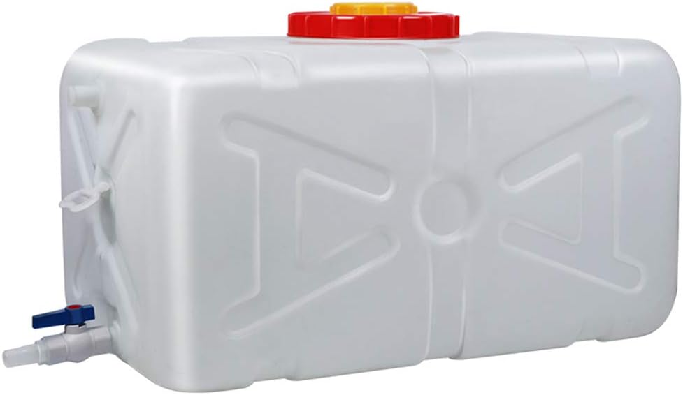 LCC Water Container Household Food Grade Plastic Very Thick Horizontal Storage Tank, Environmental Protection Plastic Bucket Horizontal Square Storage Tank Water Tank with Cover and Valve