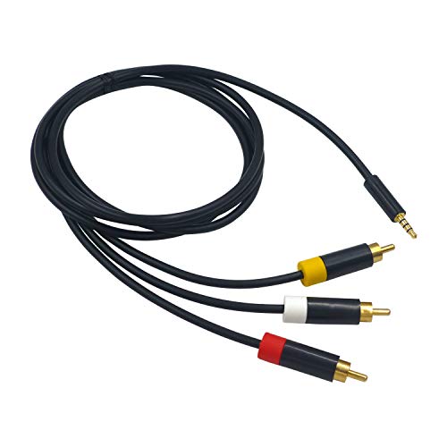 image for SJ@JX Gold-Plated AV Cable for Xbox 360 E 70 Inch Black