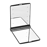 Cosmetic Mirror，Newcomdigi LED Folding Cosmetic Mirror,Handbag Make Up Mirror Lamps,Adjustable Led Lighted Travel Pocket