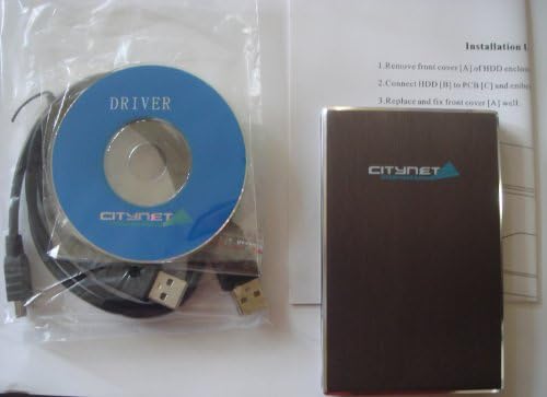 CityNet EN1979-GS 2.5" SATA II HDD Hard Drive Enclosure Screwless Gunsmoke