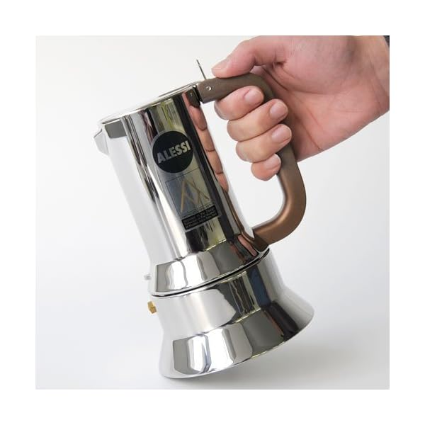 Alessi 9090/6 Espressomaschine 6 Tassen für Induktion, Edelstahl, Silber, 15.5 x 13.5 x 27 cm – Bild 7