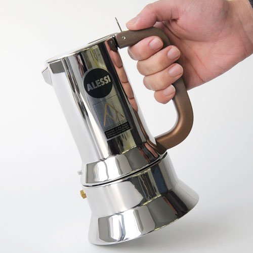 Alessi 9090/6 Espressomaschine 6 Tassen für Induktion, Edelstahl, Silber, 15.5 x 13.5 x 27 cm – Bild 7