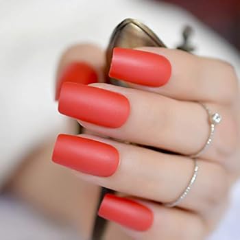 nails matte nail brown fake frost square chocolate decoration tips flat shape false diy