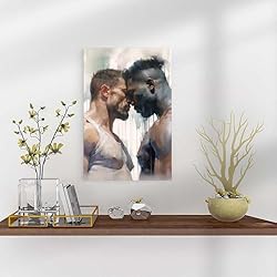HMLZSJ Nude Muscle Male Torso Portrait Art Gay