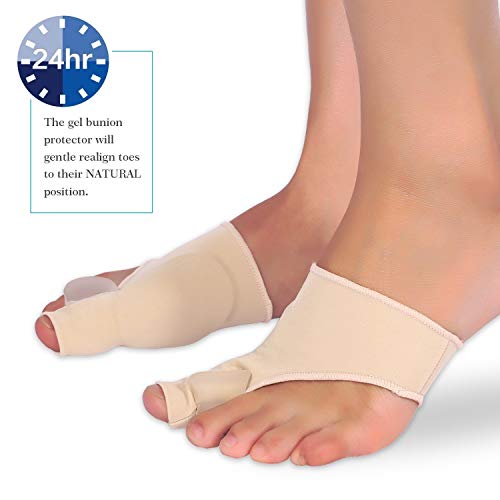 Doact Bunion Corrector Sleeve for Bunion Protector and Pain Relief, Orthopedic Gel Bunion Pad for Women Men Toe Splint Support for Hallux Valgus, Hammer Toes - Thumbnail 4