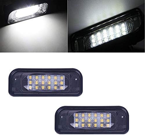 YUGUIYUN Car License Number Plate Lights Assembly Rear Lamps, 18 LED 3528 SMD Error Free Bright White Lamps for W220 (1999-2005) S-Class S320 S350 S500 S55 S600 S65