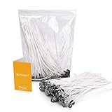 100PCS Candle Wicks, Nature Cotton Candle Wick for Soy, Paraffin& Beeswax Candle Making, 6 Inch Pre-Waxed Candle Wicks by Low Smoke& Slow Burning Design, Ideal Candle Wax Wicks for Artists& DIY