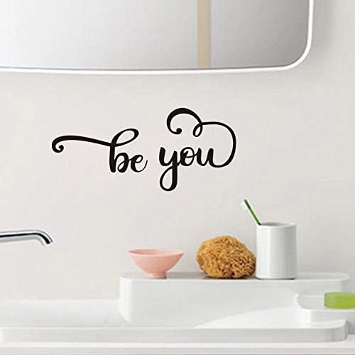 Be You Mirror Sticker(2Pcs) Inspirational Words&Letters Wall Sticker