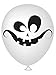 Halloween Balloons 50 Pack - Partay Pumpkin Halloween Scary Cute Decor for Halloween Parties and Party Favors - Orange and White Funny Faces Balloons