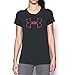 Under Armour Women's Big Logo Short Sleeve T-Shirt, Anthracite (016)/Pink Shock, Large