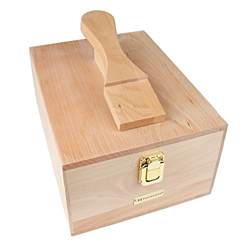 FootFitter Shoe Shine Valet Box with Shoe Rest - Genuine Hardwood Box for Shoe Care Supplies! - Thumbnail 2