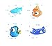 NF orange 4 PCS Finding Dory Nemo Squirt Bath Squirters Toys Figures for Kids Baby Shower Swim