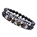 Joan Nunu 2PCS Black Beads Bracelet Set for Men Women Healing Energy Bracelets Handmade Jewelry